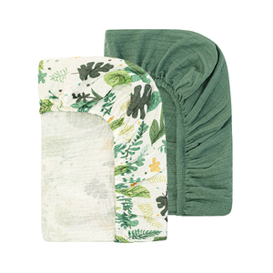 Lenzuolo per <span class=keywords><strong>Culla</strong></span> in Cotone Crepe a Doppio Strato 40S Traspirante 85x45x5cm, Coprimaterasso per <span class=keywords><strong>Culla</strong></span>, Biancheria da Letto per Neonati Standard Classe A - Product Image 1