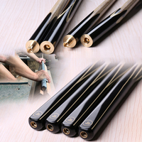 Queue de billard professionnelle faite à la main, 1 pièce, incrustation en bois de frêne, manche en bois d'érable, joint en acier inoxydable, accessoire de billard