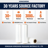 Film étirable PE 22 microns, emballage de palette industriel, qualité manuelle, rouleau d'emballage pour entrepôt