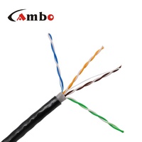 Test de réussite du câble réseau 85 mètres Cat5e extérieur avec 24AWG 8 paires de câbles à paire torsadée 0.51mm CCA Cat5e