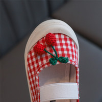 1-8 ans fraise toile chaussures fille décontracté baskets enfants chaussures princesse enfants filles chaussures pour étudiant