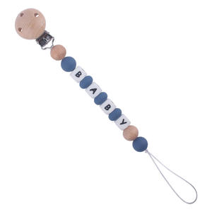 <span class=keywords><strong>Chupete</strong></span> de haya para bebé, Clip para calmar al bebé, de <span class=keywords><strong>silicona</strong></span>, para morder el <span class=keywords><strong>nombre</strong></span>, <span class=keywords><strong>cadena</strong></span> Molar para evitar el juguete de la <span class=keywords><strong>cadena</strong></span> - Product Image 6