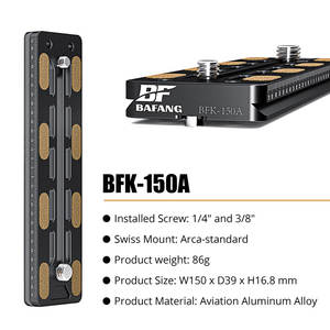 Plaque de montage universelle à dégagement rapide 150mm en alliage d'aluminium pour appareils <span class=keywords><strong>photo</strong></span> <span class=keywords><strong>reflex</strong></span> numériques Canon Sony <span class=keywords><strong>Pentax</strong></span> Fujifilm Accessoire de studio <span class=keywords><strong>photo</strong></span> - Product Image 4