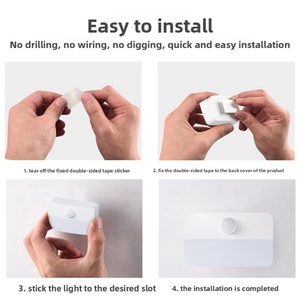 Modern LED Square ABS Human Body <b>Sensor</b> Smart Rechargeable <b>Motion</b> <b>Sensor</b> Night <b>Light</b> for Kitchen Cabinet Bedside - Product Image 4