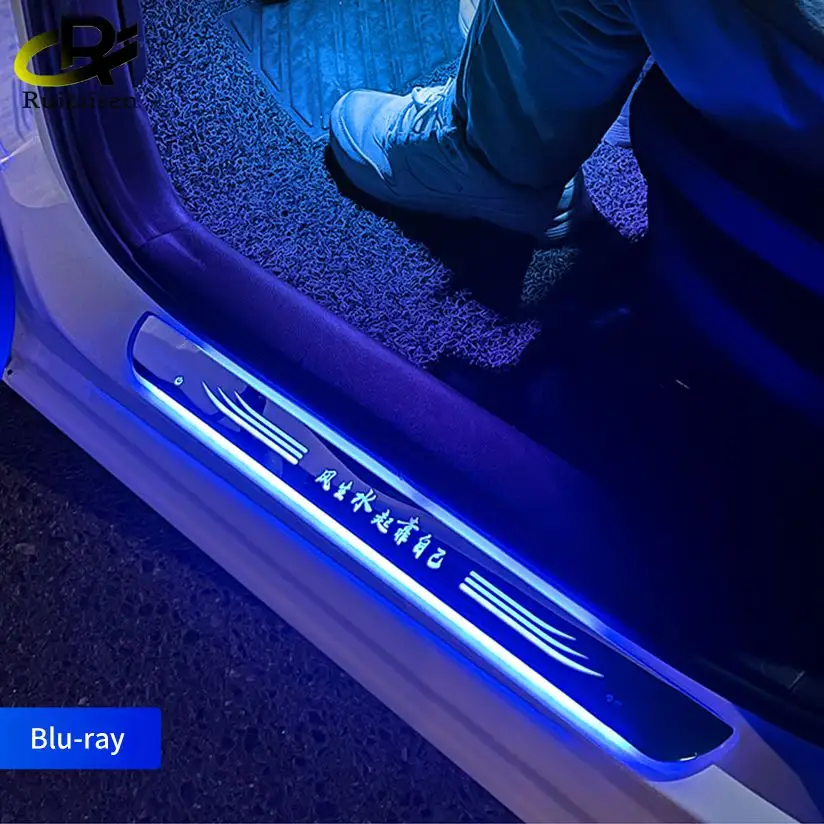 Op Maat Gemaakte Led Welcome Pedaal Licht Auto Deurverlichting Logo Projector Laserlamp Usb Power Moving Auto Scuff Plate Pedaal Decoratielampen