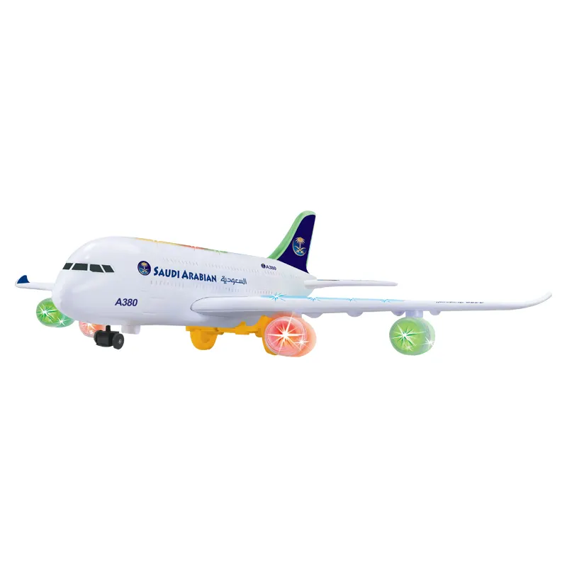 Işık ses ile özel 3d simülasyon modeli pil kumandalı plastik uçak oyuncak