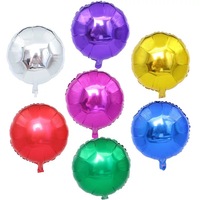 Ballons en aluminium 18 pouces forme ronde multicolore feuille Mylar ballons gonflable hélium ballons promotionnels fournitures