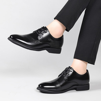 Chaussures rétro pour hommes, élégantes et polyvalentes, mocassins à lacets, plateforme décontractée, en cuir de vache, avec coussinets en maille respirants, pour le printemps
