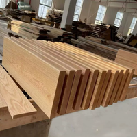Marches d'escalier sur mesure pour villas duplex et lofts, marches intérieures en bois massif, marches d'escalier en bois de chêne rouge américain, planchers en bois.