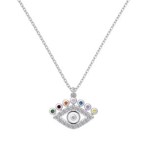 Collares con Colgante de Ojos de Circonia Coloridos Dylam Evil, Proveedor de Joyería Fina, Collar con Colgante de Ojo de Circonia 5A en Plata 925 para Mujer - Product Image 1