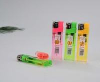 Briquet électronique jetable transparent 5 couleurs en plastique pour cigarettes