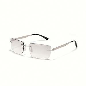 Gafas de Sol Personalizadas de Moda 2022 para Hombre, Montura Metálica Pequeña, Lentes con Protección UV400, Degradado, Sin Montura, Cuadradas, para Mujer - Product Image 6