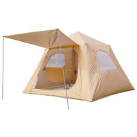 Tente de camping gonflable quatre saisons pour 4-6 personnes, imperméable, familiale, pour groupe, multi-pièces, en Oxford, à colonnes d'air, portable, installation facile