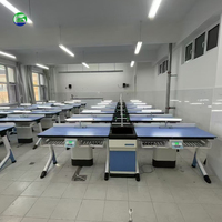 Meubles de laboratoire scolaire, banc de laboratoire en acier, construction en acier, design moderne pour l'apprentissage de la physique, de la chimie, de la microbiologie et de la biologie