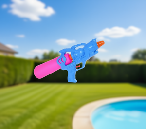 Pistola de agua de 39 cm, juguete de plástico para exteriores, para diversión de verano, unisex, color aleatorio - Product Image 2