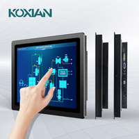 Panel PC Industrial Negro, Computadora Industrial con Panel Táctil de 19 Pulgadas, PC Todo en Uno con Pantalla Táctil Industrial