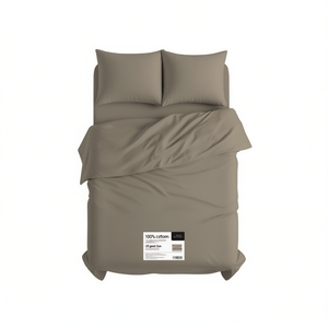 Sábana 100% Algodón Color Taupe Tamaño Individual UK - Product Image 3