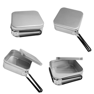Made in China High Quality Various Mess Tin Black Harden Oxidized <b>Lunch</b> <b>Box</b> Optional Aluminum (PTFE Non-stick Coated) - Product Image 5