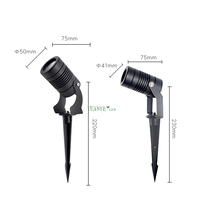 Projecteur LED en aluminium RGBW 50 mm 60 mm DC12V DC24V DMX512 IP67 pour éclairage de jardin, de cour, d'arbres et de paysages Yuanyeled