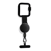 Tali Pengaman Ponsel Anti Maling, Tali Lanyard Kabel Baja, Tali ID Card, Gantungan Kunci Retractable Heavy Duty untuk Luar Ruangan