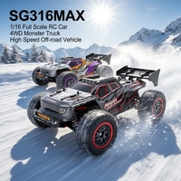 Voiture de course RC télécommandée ZLL 1/16 SG316PRO SG316MAX haute vitesse 4x4 2.4G pour la route, drift, portée 300m, 4 canaux, prête à l'emploi