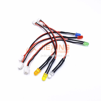 LED 5mm personnalisée avec fils XH2.54 Connecteur 2.54mm Diodes LED 2 broches pré-câblées 30cm Rouge/Jaune/Vert/Bleu/Blanc/Orange