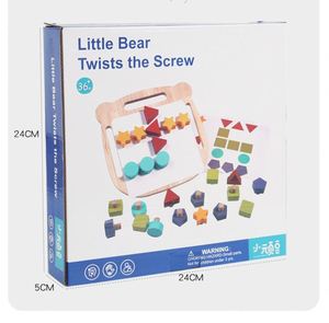 Pretend Play Large Multifunctional Toolbox Stem Construction Toy Wooden Toddler <b>Tool</b> Set - Product Image 6