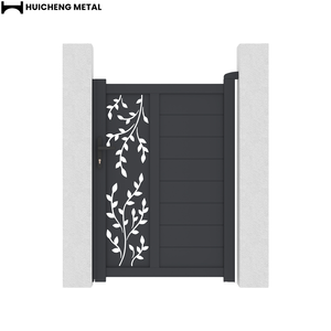 Portail latéral simple en aluminium découpé au laser, personnalisable, design moderne à ouverture automatique pour villas, couleur principale en alliage d'aluminium - Product Image 5