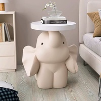 New Light Luxe Éléphant Grand Salon Ornements de Sol Canapé Table Basse Plateau de Chevet
