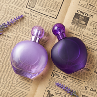 Flacon de parfum vide en verre de luxe rechargeable rond de 100 ml, personnalisable en gros par le fournisseur Anding (OEM)