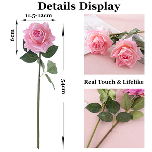 Cao Cấp Nhân Tạo Duy Nhất Đầu Trắng Hồng Hoa Hồng Bất Cảm Ứng Handmade Latex Hiện Đại Tái Sử Dụng Có Thể Tái Chế Cho Ngày Valentine - Product Image 4