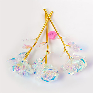 <span class=keywords><strong>Rosa</strong></span> de Cristal Artificial de Regalo para el Día de San Valentín Sevenstar, <span class=keywords><strong>Rosa</strong></span> Arcoíris, <span class=keywords><strong>Rosa</strong></span> Bañada en Oro de 24K, <span class=keywords><strong>Rosa</strong></span> con Lámina de Oro - Product Image 3