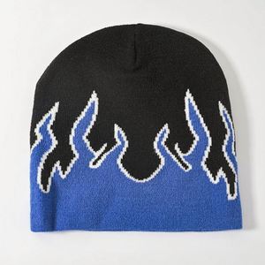 Flame Knitted <b>Hat</b> Male Hip Hop Street Pullover <b>Hat</b> Outdoor Warm Jacquard Cold <b>Hat</b> - Product Image 6