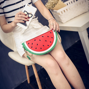 Personality <strong>Fun</strong> Fruit Shape Mini Shoulder Skew Chain <strong>Bag</strong> Mobile Phone Ladies <strong>Bag</strong> New Fashion Cartoon Waterproof PU <strong>Bag</strong> - Product Image 4