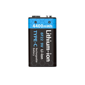 PUJIMAX Logo Personalizado USB Tipo-C Batería de litio recargable 9V Paquete de batería con cable 2 en 1 para instrumento electrónico - Product Image 2