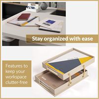 Ensemble d'organisateurs de bureau en cuir PU beige personnalisé, 11 pièces, ensemble d'accessoires de bureau de luxe