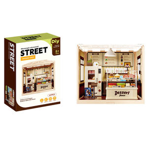 Micro World – maison de desserts miniature, Kit d'assemblage DIY avec lumières, décoration de la maison, jeu d'imitation, jouet éducatif pour enfants et adultes - Product Image 1