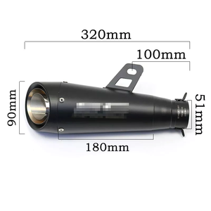 Proyecto de escape <span class=keywords><strong>Hayabusa</strong></span> motocicleta Slip on 51mm 60mm silenciador tubo de cola compatible con <span class=keywords><strong>Kawasaki</strong></span> Ninja 400 Z400 Gsxr 600 S1000 - Product Image 4