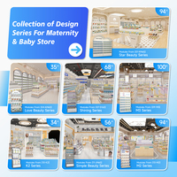 BBC016 Présentoir de luxe pour couches de bébé, style marque, pour décoration personnalisée de magasin de bébé