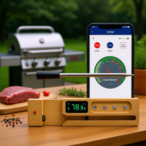 Thermomètre de cuisson pour viande SUS304 de qualité alimentaire Bluetooth 5.2, portée de transmission de 700 pieds, 24H, 1000mAh - Product Image 2
