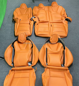 Housses de siège de voiture en cuir personnalisées YLC 2025, ensemble complet, taille originale, coussins imperméables, <span class=keywords><strong>prix</strong></span> fabricant pour Tesla - Product Image 1