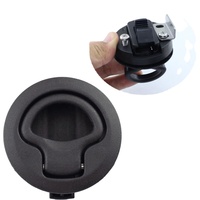 Loquet encastré noir à verrouillage par torsion pour compartiment de bateau et porte de trappe de camping-car