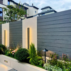 Panneaux de clôture WPC co-extrudés personnalisables, nouveau design, cadre en aluminium pour extérieur, <span class=keywords><strong>bois</strong></span> traité thermiquement pour jardins et maisons - Product Image 1