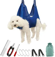 Cortauñas con bolsa de sujeción para mascotas, accesorio para acicalamiento de perros, peine, hamaca
