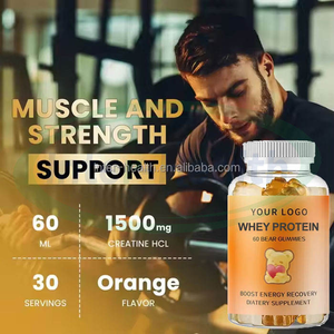Ausreson Private Label Draagt Wei-Eiwit Gummy Candy Halal Sport Energy Boost Pre-Workout Supplementen Veganistische Proteïne Gummies - Product Image 3