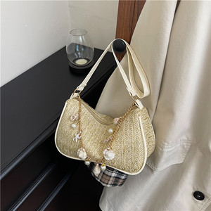 Bolso de Hombro de Lujo con Cremallera y Perlas de Concha, Impermeable, para Mujer, Estilo Casual y Versátil, Colección Otoño 2026 - Product Image 2