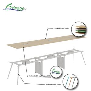 Tavolo Lungo Moderno in Ferro Estensibile Modulare per 2 4 6 8 Persone per Ufficio Commerciale Riunioni Conferenze Formazione - Product Image 6