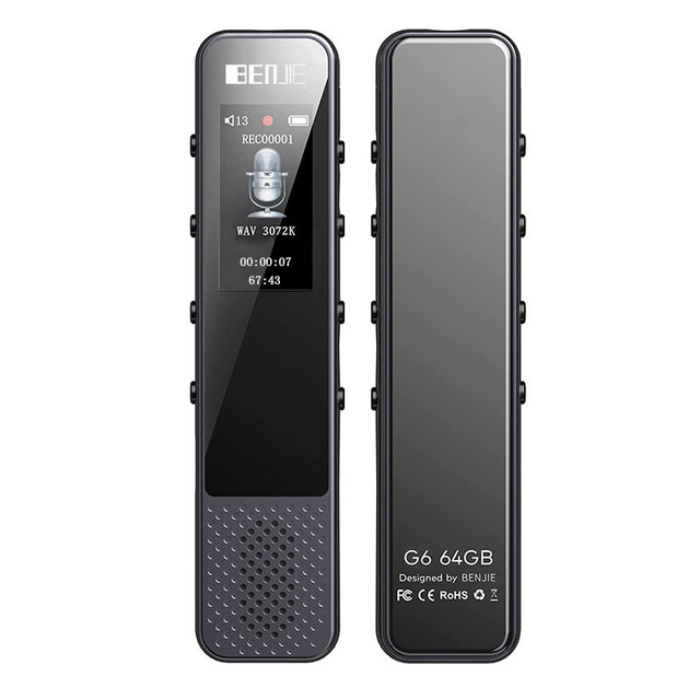 BENJIE 32GB Portable Digital Audio Sound Dictaphone Best MP3 Player with Voice Recorder Functionality