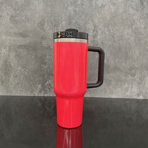 Gobelet de voyage H2.0 vierge pour sublimation, couleurs néon, 30oz 40oz, avec poignée et paille, entrepôt USA - Product Image 4