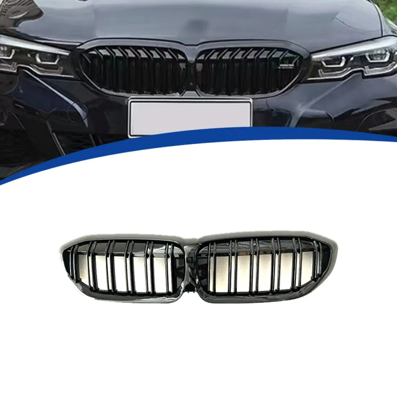 Manufacture Directory Car Tuning Accessories ABS Material double line Car Grill For BMW 19-22 G20 Series 3